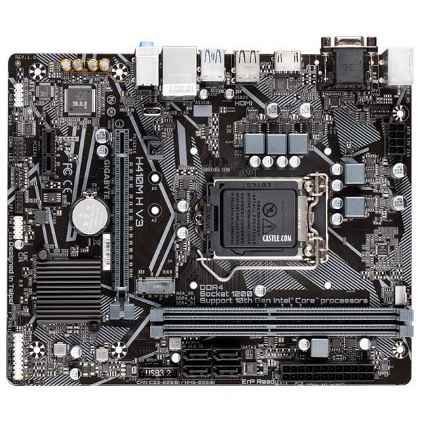 Gigabyte H410M H V3 Motherboard layout